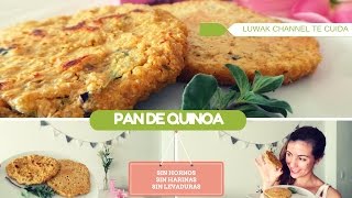 PAN DE QUINOA SIN HORNO SIN GLUTEN NI LEVADURAS APTO PARA DIETAS ADELGAZAMIENTO ETC [upl. by Arin]