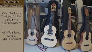 Four Guitalele Quick Comparo [upl. by Amabel]