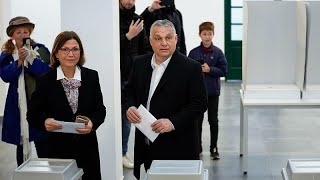 Polls open in Hungarian election as Orban seeks another term [upl. by Farrow]