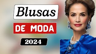 👚 BLUSAS de Moda 2024  NUEVOS DISEÑOS ELEGANTES Y BONITOS [upl. by Eirehs]