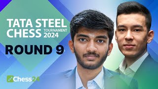 Indian Derby Gukesh v Vidit Table Topper Anish Faces Ding With Shared Lead  Tata Steel 2024 Rd 9 [upl. by Sinnej425]