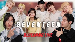 Vocal Heaven w SEVENTEEN Waleka amp Efra react to SEVENTEEN Cover Live IUs quotBluemingquot [upl. by Nareik]