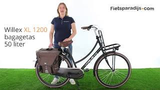 Willex XL 1200 Bagagetas 50L  Fietstas review NL [upl. by Yenwat]