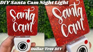 DIY Santa Cam Night Light  Dollar Tree DIY  Teck Wrap Vinyl Decal [upl. by Helbon]