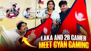 Laka Gamer And 2B Gamer Meet Gyan Gaming For First Time Surpise Visit From Nepal [upl. by Eillat]