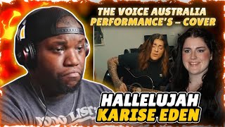 KARISE EDEN The Voice Australia Performance’s  Cover HALLELUJAH  Reaction [upl. by Rebmat]