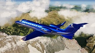 Aerofly FS 2  Learjet 45  Ulrichen Interlaken Mountainpeak Hop [upl. by Marthe]