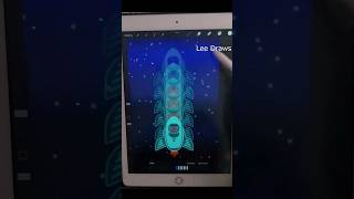 Simple easy spaceship flying cartoon animation in procreate ipad [upl. by Alin264]