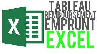 EXCEL  TABLEAU DE REMBOURSEMENT DEMPRUNT [upl. by Vogeley408]