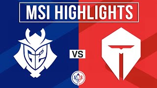 G2 vs TES Highlights ALL GAMES  MSI 2024 Lower Bracket R2  G2 Esports vs TOP Esports [upl. by Penn]