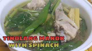 TINOLANG MANOK WITH SPINACH [upl. by Etti]