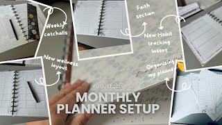 Monthly Planner Set Up  Planner Reorganization August 2024 [upl. by Erdne]