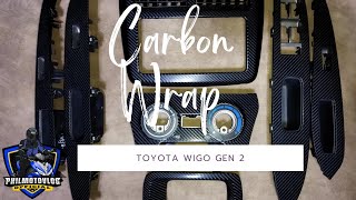 Full Interior Carbon Wrap  Toyota Wigo [upl. by Noir]