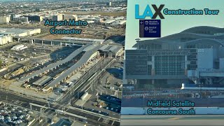 LAX Airport People Mover AerialGround Construction Update [upl. by Hesper]