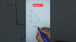 Como Calcular a Hipotenusa de Um Triângulo Retângulo  TEOREMA DE PITÁGORAS shorts [upl. by Ahsiek]