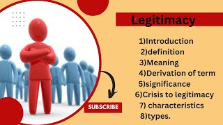 Legitimacy  meaning types characteristics significance crisispolitical sciencellb1 [upl. by Cath]