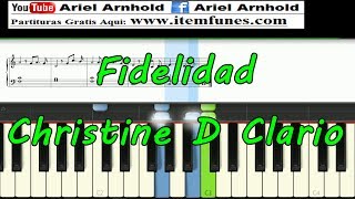 FIDELIDAD Christine d Clario  Tutorial Synthesia Piano  Descarga Partitura Facil [upl. by Esilrac923]