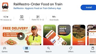 How To Install RailRestro Order Food On Train Apps  How To Download RailRestro Order Food On Train [upl. by Yelssew339]