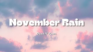 Guns N Roses  November Rain Lyrics [upl. by Nerraj]