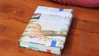 Homemade Book Jacket  Paper Folding Projects [upl. by Hobbs735]