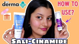 New Derma Co SaliCinamide Range Review amp Demo  Power of 2 Actives [upl. by Selia403]