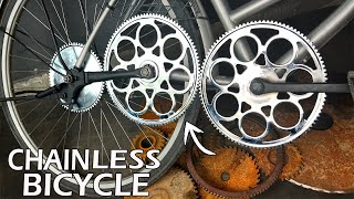 Building a CHAINLESS Bicycle out of Rusted Gears [upl. by Rodablas]