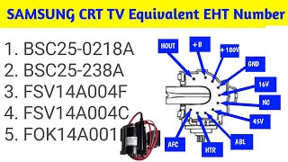 Samsung CRT TV Equivalent EHT Number All information [upl. by Lemire]