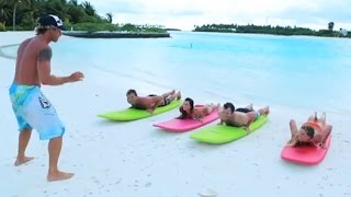 The Perfect Family Surf Holiday in the Maldives Kandooma Resort [upl. by Sutton]