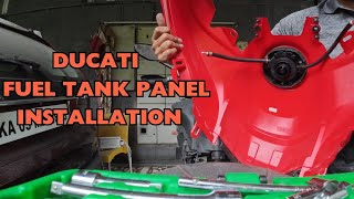 Installing the fuel tank panel on the Ducati Multistrada DIY  part 3 [upl. by Tonya]