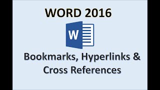 Word 2016  Bookmark Cross Reference amp Hyperlink  How to Add Use Insert Bookmarks References in MS [upl. by Dahlia]