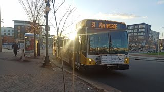 Ride On Metro Transit 2013 Gillig BRT 40 1500 On Route 61 to Ramp A7th Street Transit Center [upl. by Eikcuhc]