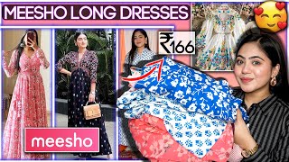 Meesho Trendy Long Dresses 🥰  Starting at ₹166 only 😳 Ronak Qureshi [upl. by Baxy]