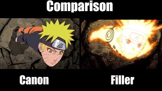 Naruto VS Pain Canon VS Filler Comparison Side by Side [upl. by Sylirama784]