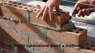 Costo costruzione muro a mattoni  EDILNETIT [upl. by Suanne]