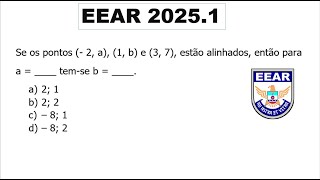 EEAR 20251  GEOMETRIA ANALÍTICA  MACETE  Se os pontos  2 a 1 b e 3 7 estão alinhados [upl. by Estren]