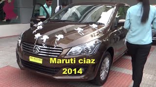 MARUTI CIAZ NEW 2014  REVIEW  PRICE  ON ROAD LOOK [upl. by Robma226]