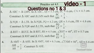 Practice Set 41 Geometry Class 10 Geometric Construction questions SSC 10th std Maths 2 in Hindi [upl. by Airda]