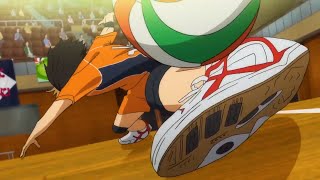 ハイキュー The foot strike ball from the Nishinoya position is called Karasunos Guardian Deity [upl. by Salangi]