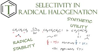 Selectivity in Radical Halogenation  Organic Chemistry Lessons [upl. by Rebmit347]