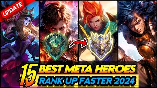 15 BEST META HEROES FOR SOLO RANKED SEASON 32  Mobile Legends Tier List 2024 [upl. by Ytirahc]