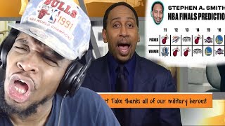 DID THEY JUST SAY WARRIORS IN 5 STEPHEN A amp MAX NBA FINALS PREDICTIONS REACTION [upl. by Aleyam]