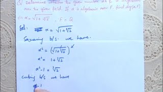 Algebraic And Transcendental Elements Abstract Algebra In Urdu Hindi [upl. by Adalie]