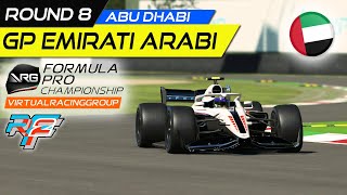 ABU DHABI GP  rFactor 2  Formula Pro 2022  Round 8 [upl. by Enileda764]