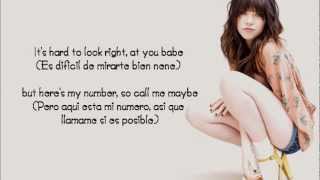 Carly Rae Jepsen  Call Me Maybe LyricLetra InglesEspañol [upl. by Miguelita]