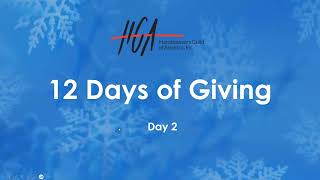 HGAs 12 Days of Giving Day 2 with Board Secretary Sarah Beyer [upl. by Anawed]