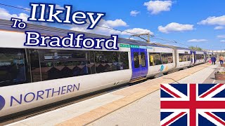 ILKLEY TO BRADFORD TRAIN  VIEW OF YORKSHIRES STUNNING COUNTRYSIDE [upl. by Yeltsew]