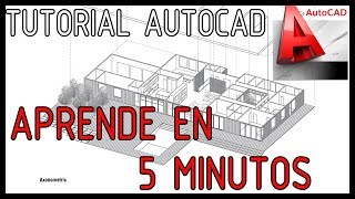 Autocad en 5 Minutos  Los comandos básicos para empezar [upl. by Hefter395]