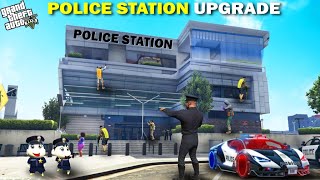 GTA 5  Franklin Shinchan amp Pinchan Upgrade Their Ultimate Police Station GTA 5 [upl. by Rolyat]