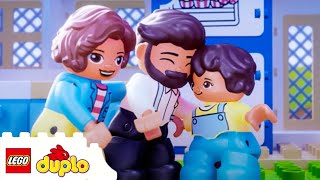 LEGO DUPLO  Construction Adventure The Familys New House  Learning For Toddlers  Kids Cartoons [upl. by Etnaik]