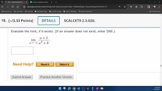 Calculus 1  HW1 Q18  23020  WebAssign [upl. by Scharf]